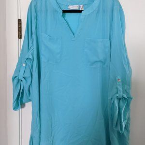 Susan Graver Blue Tunic Top.
